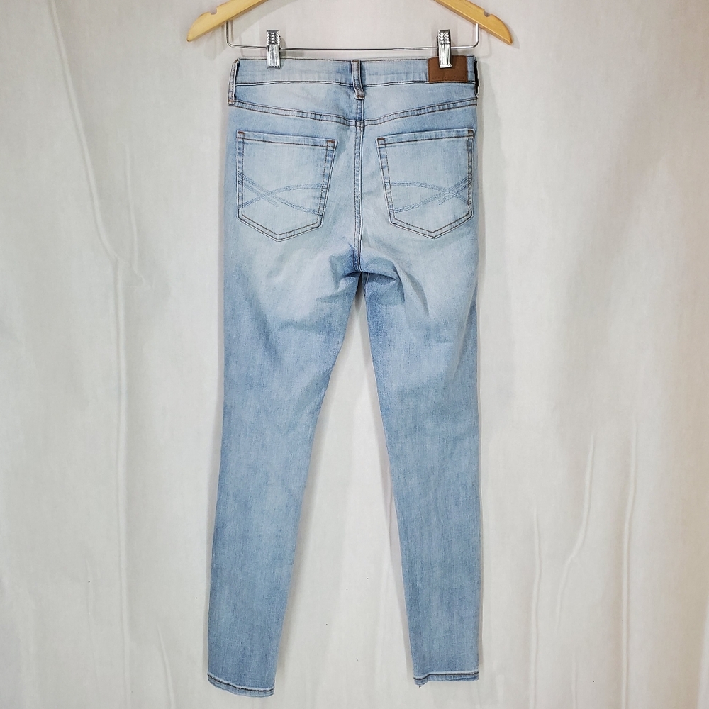 2 Pair Aeropostale High Rise Jeggings SZ 2R Regular and Light Wash High Waisted - Picture 3 of 10